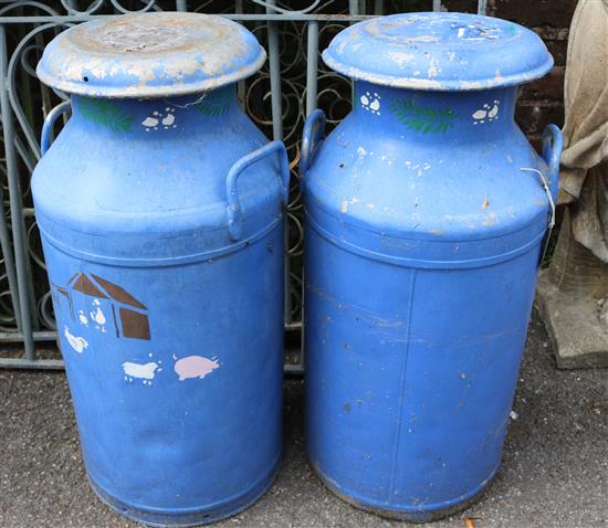 Pair of milk churns